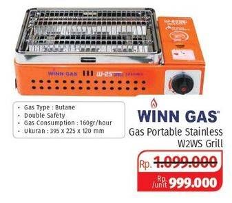 Promo Harga WINN GAS Portable Grill Gas Stove W2WS  - Lotte Grosir