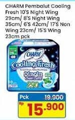 Promo Harga Charm Extra Comfort Cooling Fresh Wing 29cm, Wing 35cm, Wing 42cm, Wing 23cm, NonWing 23cm 6 pcs - Indomaret