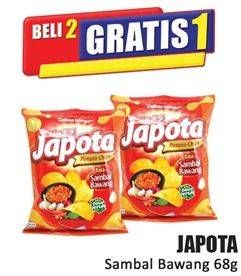 Promo Harga Japota Potato Chips Sambal Bawang 68 gr - Hari Hari
