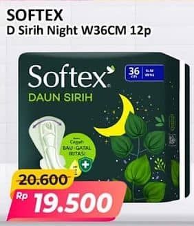 Promo Harga Softex Daun Sirih 36cm 12 pcs - Alfamart