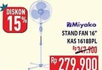 Promo Harga Miyako KAS-1618 Stand Fan  - Hypermart