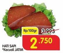 Promo Harga Beef Liver (Hati Sapi) per 100 gr - Superindo