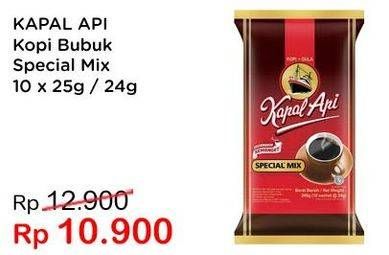Promo Harga KAPAL API Kopi Bubuk Special Mix per 10 sachet 25 gr - Indomaret