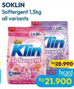 Promo Harga So Klin Softergent All Variants 1500 gr - Hypermart