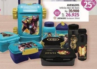 Promo Harga Homeco Bottle & Sealware Avengers Infinity All Variants  - LotteMart