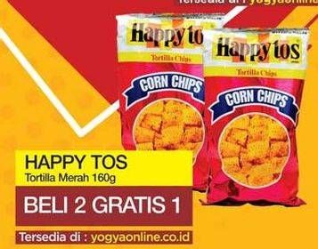 Promo Harga HAPPY TOS Tortilla Chips 160 gr - Yogya