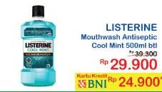 Promo Harga LISTERINE Mouthwash Antiseptic Cool Mint 500 ml - Indomaret