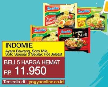 Promo Harga INDOMIE Mi Kuah Ayam Bawang, Soto Mie, Soto Spesial 69 gr - Yogya