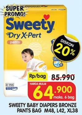 Promo Harga Sweety Bronze Pants Dry X-Pert M48, L42, XL38 38 pcs - Superindo