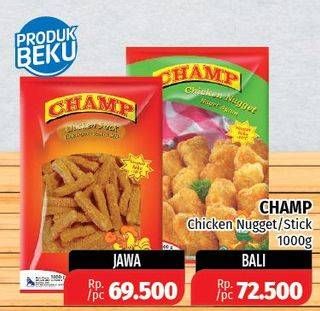 Promo Harga CHAMP Chicken Nugget/Stick  - Lotte Grosir
