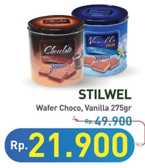 Promo Harga Biskitop Stilwel Wafer Cream Chocolate, Vanilla Milk 275 gr - Hypermart