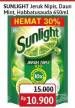 Promo Harga Sunlight Pencuci Piring Jeruk Nipis 100, Anti Bau With Daun Mint, Higienis Plus With Habbatussauda 650 ml - Alfamidi