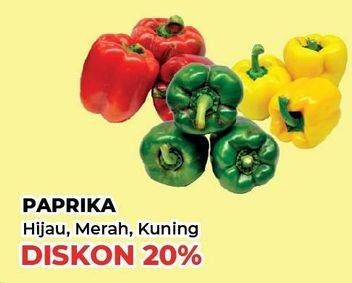 Promo Harga Paprika Merah, Kuning, Hijau per 100 gr - Yogya