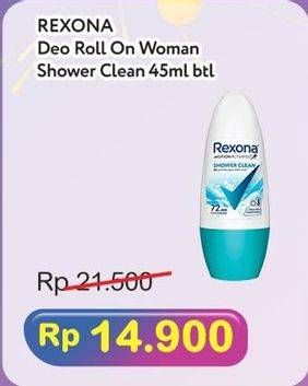 Promo Harga Rexona Deo Roll On Shower Clean 50 ml - Indomaret