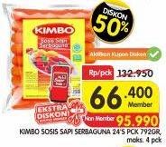 Promo Harga KIMBO Sosis Sapi Serbaguna per 24 pcs 792 gr - Superindo