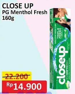 Promo Harga Close Up Pasta Gigi Deep Action Menthol Fresh 160 gr - Alfamart