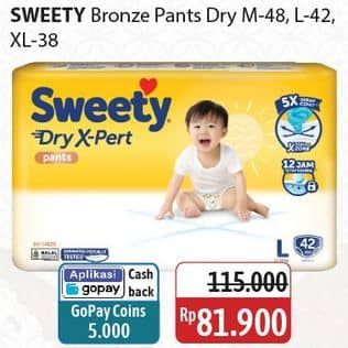 Promo Harga Sweety Bronze Pants Dry X-Pert L42, M48, XL38 38 pcs - Alfamidi