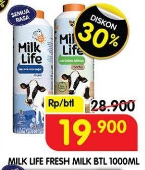 Promo Harga Milk Life Fresh Milk All Variants 1000 ml - Superindo