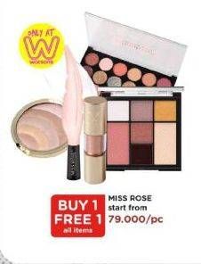 Promo Harga MISS ROSE 2 in 1 Lip Gloss + Lipliner  - Watsons