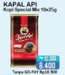 Promo Harga Kapal Api Kopi Bubuk Special Mix per 10 sachet 25 gr - Alfamidi