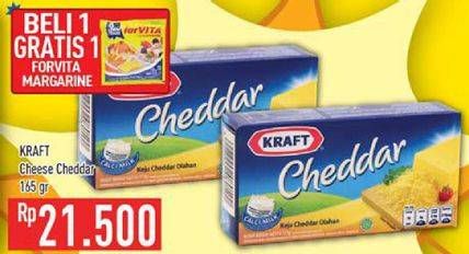 Promo Harga KRAFT Cheese Cheddar 165gr  - Hypermart