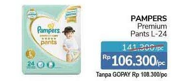 Promo Harga Pampers Premium Care Active Baby Pants L24 24 pcs - Alfamidi