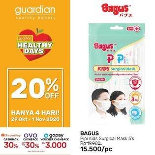 Promo Harga BAGUS Surgical Mask Kids 5 pcs - Guardian