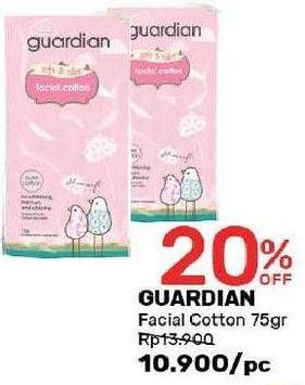 Promo Harga GUARDIAN Facial Cotton 75 gr - Guardian