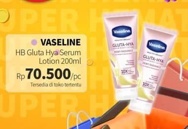 Promo Harga Vaseline Healthy Bright Gluta-Hya Lotion 200 ml - Guardian