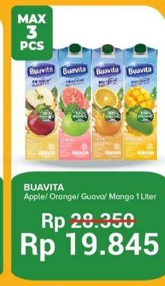 Promo Harga Buavita Fresh Juice Apple, Orange, Guava, Mango 1000 ml - Yogya