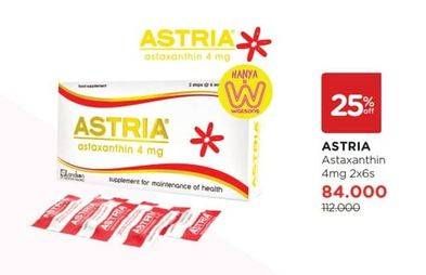 Promo Harga Astria Astaxanthin 4mg 12 pcs - Watsons