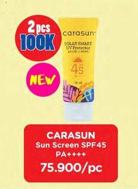 Promo Harga CARASUN Solar Smart UV Protector Spf 45 30 ml - Watsons