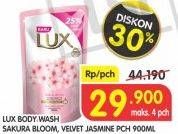 Promo Harga LUX Body Wash Sakura Bloom, Velvet Jasmine 900 ml - Superindo