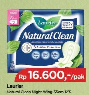 Promo Harga Laurier Natural Clean Night Wing 35cm 12 pcs - TIP TOP