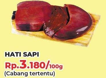 Promo Harga Beef Liver (Hati Sapi) per 100 gr - Yogya