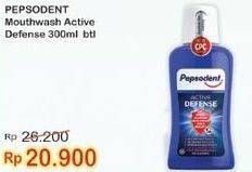 Promo Harga PEPSODENT Mouthwash Active Defense 300 ml - Indomaret