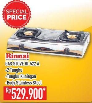 Promo Harga RINNAI RI 522A Gas Stove  - Hypermart