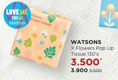Promo Harga WATSONS X-Flower Facial Tissue Pop Up 130 pcs - Watsons