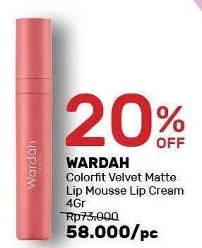 Promo Harga WARDAH Colorfit Velvet Matte Lip Mousse 4 gr - Guardian