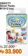 Promo Harga Sweety Silver Pants M18+2 20 pcs - Indomaret