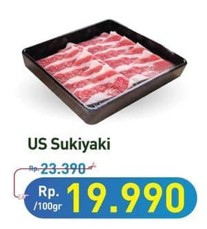 Promo Harga Sapi Sukiyaki Sirloin, US per 100 gr - Hypermart