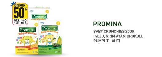 Promo Harga Promina 8+ Baby Crunchies Keju, Krim Ayam Brokoli, Seaweed 20 gr - Hypermart
