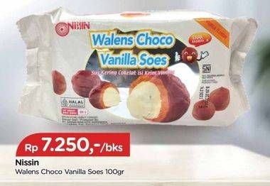 Promo Harga Nissin Walens Soes Choco Vanilla 100 gr - TIP TOP