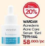 Promo Harga Wardah Acnedern Acne Care Serum 15 ml - Guardian
