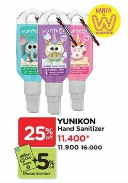 Promo Harga Yunikon Hand Sanitizer 30 ml - Watsons