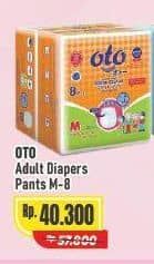 Promo Harga OTO Adult Diapers Pants M8 8 pcs - Alfamart