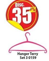 Promo Harga CLARIS Terry Hanger 0159 3 pcs - Hari Hari