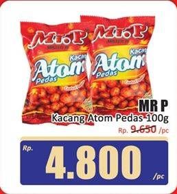 Promo Harga Mr.p Kacang Atom Pedas 100 gr - Hari Hari