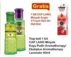 Promo Harga Cap Lang Minyak Ekaliptus Aromatherapy Original, Lavender 60 ml - Indomaret