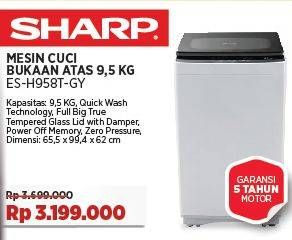 Promo Harga Sharp ES-H958T-GY | Mesin Cuci  - COURTS
